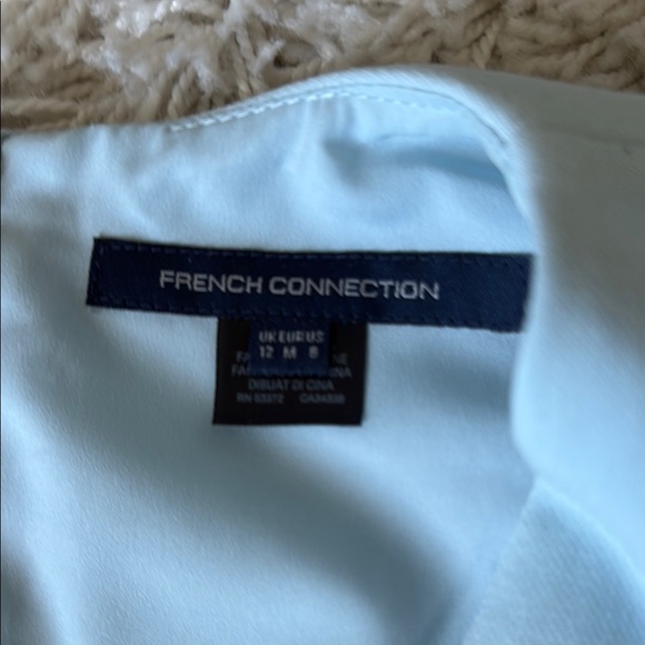 French Connection Blue Ruffled Sheath Mini Dress - Picture 2 of 2